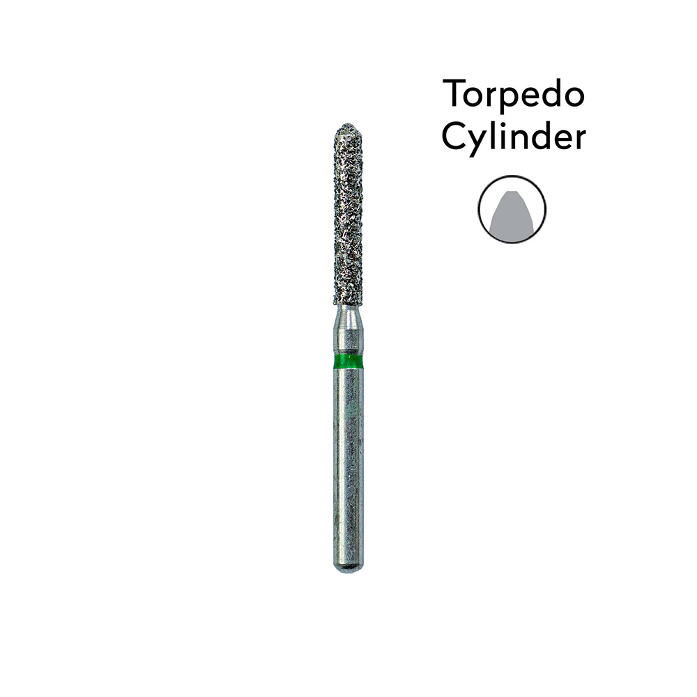 Torpedo Cylinder Diamond Bur – 879/014 6/PK